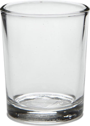 Creotime glazen waxinelicht 4,5x6,5 cm 12 stuks