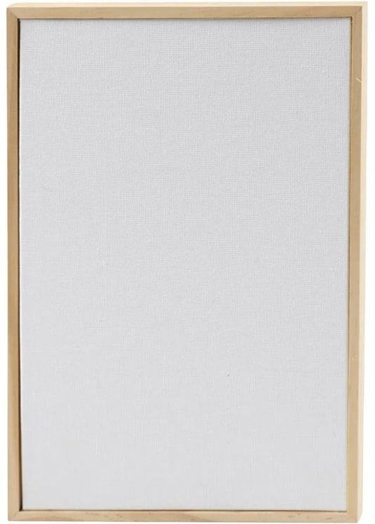 Creativ company canvas paneel met lijst 15,8x23,8 cm 280 gr wit