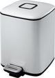 Eko - regent pedaalemmer 6 liter - steel plastic - wit - prullenbak