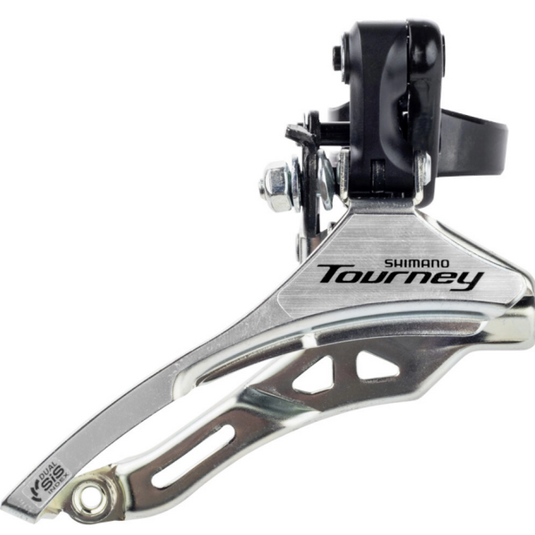 Shimano voorderailleur tourney fd-ty300 3x6 7 speed - down swing - top pull - hoge klem ø34,9 mm - 42t - (66-69°)