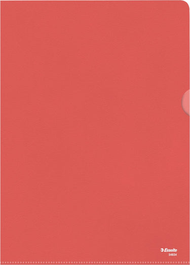 Esselte standaard zichtmap a4 - 0,11mm pp folie - 100 stuks - rood