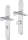 Impresso deurkruk - watford - voor binnen - ovaal deurschild met toiletsluiting - aluminium - 2 stuks