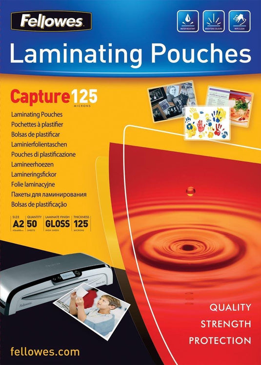 Fellowes lamineerhoezen a2 125 micron, 50 stuks