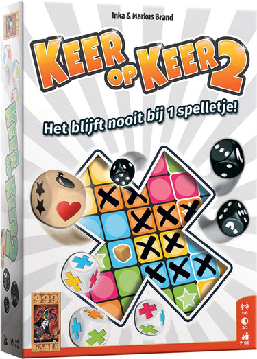 999games 999 games - keer op keer 2 - dobbelspel - met nieuwe dobbelstenen en mogelijkheden - gezelschapsspel - familiespel - klein cadeautje