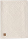 Jollein - deken ledikant 100x150cm - dekentje baby - check knit oatmeal teddy fleece