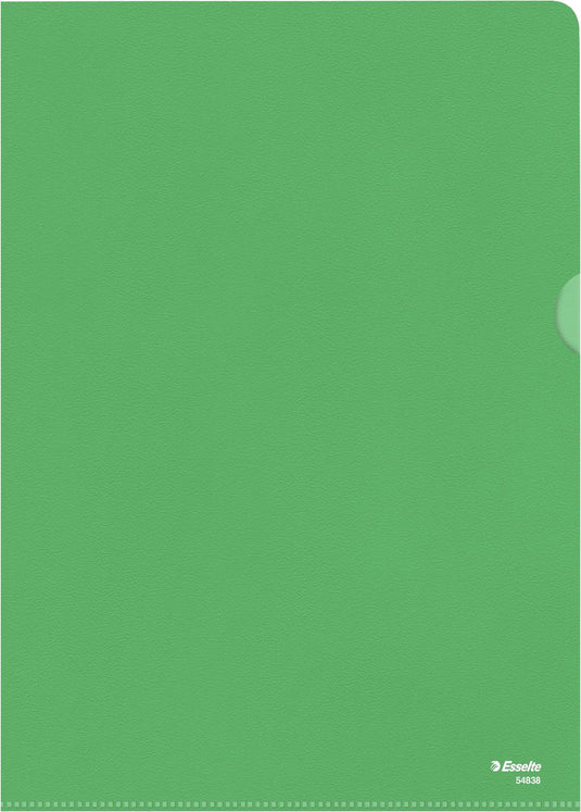 Esselte standaard zichtmap a4 - 0,11mm pp folie - 100 stuks - groen