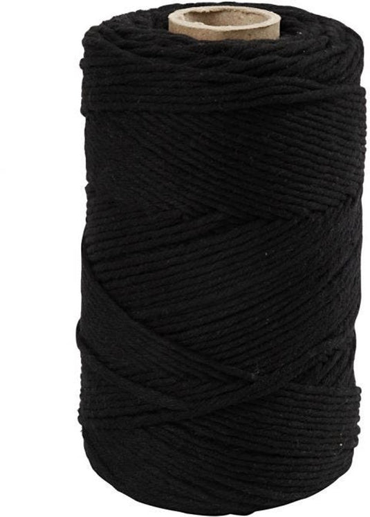 Creativ company macramékoord 2 mm 198 m zwart