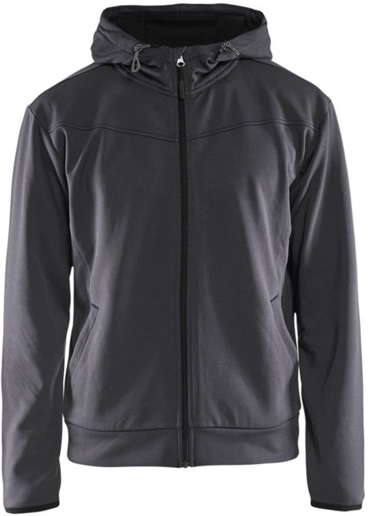 Blåkläder 3363-2526 hoodie met rits medium grijs zwart - maat 4xl
