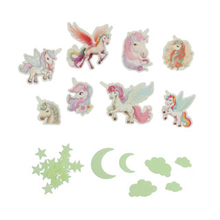 Amazing cool unicorn glow in the dark set | 6 stuks