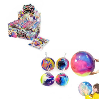 Bubble bal marble opblaasbaar tot 80cm | 12 stuks