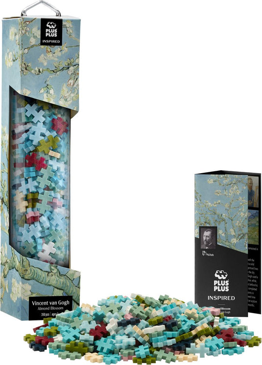 Plus-plus inspired van gogh almond blossom – 350 delige bouwset – 4352 – bouwspeelgoed – constructiespeelgoed – set met bouwstenen – vanaf 7 jaar