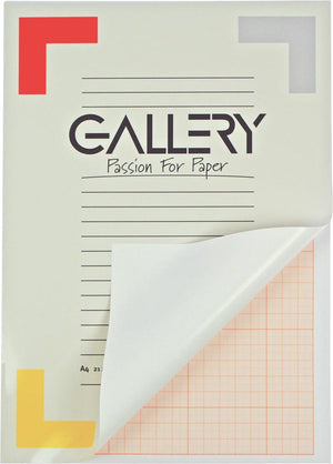 Gallery millimeterpapier formaat 21 x 297 cm (a4) blok van 50 vel