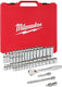 Milwaukee ratel + doppen set 3 8 drive 56 pct ratel + dopsleutelset sae + metric - 4932464946