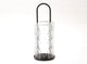 Hbx natural living hbx lving lantaarn lutro van glas en zwart metaal dia10x27,5cm