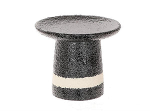 Hbx natural living kandelaar bindydia 12x10,5cm aardewerk zwart