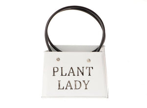 Hbx natural living hbx living planter plant lady metaal 13x14,5x11,5cm wit