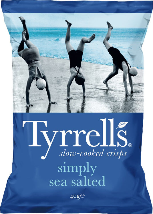 Tyrrells chips simply sea salted 18 x 40 gram