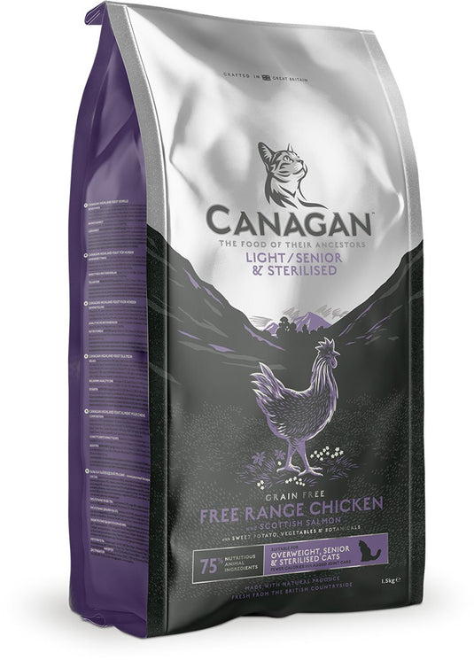 Canagan serie - droogvoer voor katten - nadwaga senior sterilised - 4kg