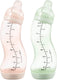 Difrax babyfles natural - 250 ml - roze lichtgroen - 2 stuks - s-fles - anti koliek