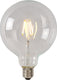 Lucide g125 class a - filament lamp - ø 12,5 cm - led - e27 - 1x7w 2700k - transparant