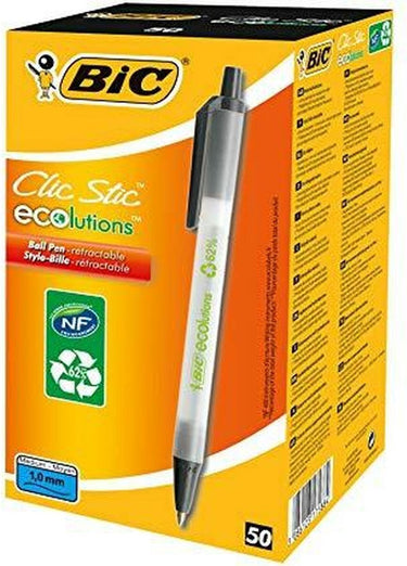 Bic pen clic stic zwart 50 stuks