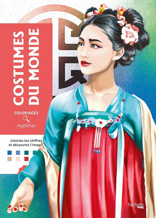 Hachette heroes coloriages mystères costumes du monde - - kleurboek voor volwassenen en kinderen