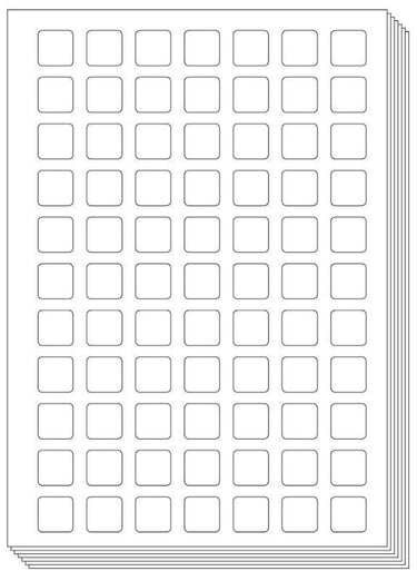Pictogenda blanco stickervellen (25 stuks)
