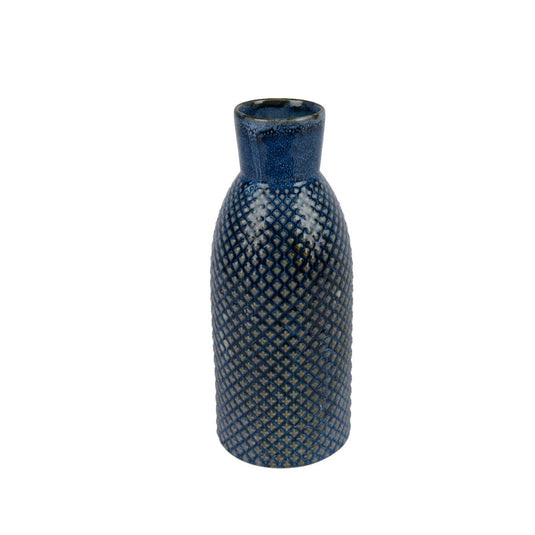 Decoris vaas porselein ø10.5xh26.5cm blauw
