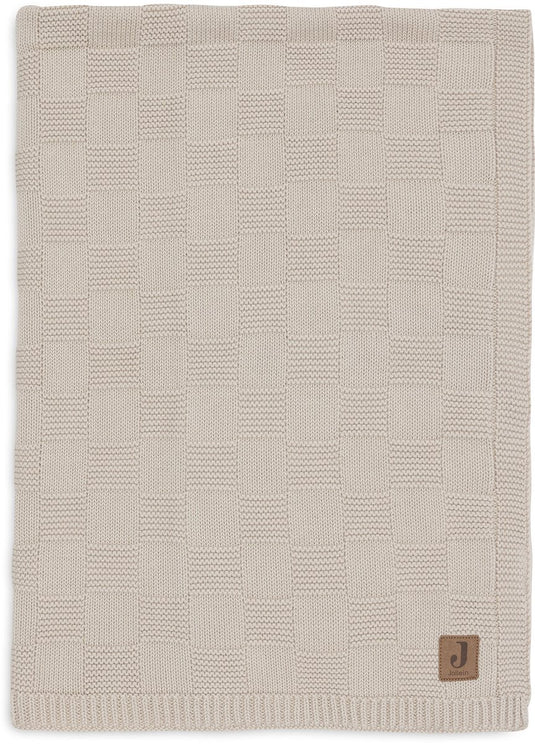 Jollein baby deken ledikant - 100x150cm - box knit - warm sand