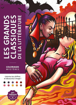 Hachette coloriages mystères les grands classiques de la littérature - kleuren op nummer kleurboek voor volwassenen -
