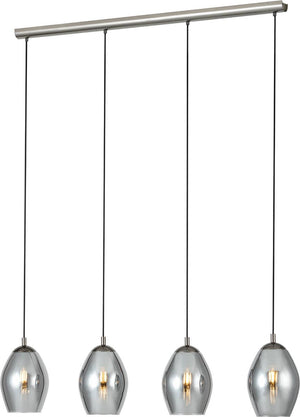 Eglo estanys hanglamp - e27 - 113 cm - rookglas - grijs zwart