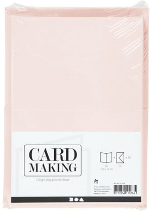 Creativ company kaarten en enveloppen pastelkleuren, 50 sets