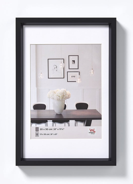 Walther steel style - kunststof lijst - fotoformaat 30x45 cm - zwart