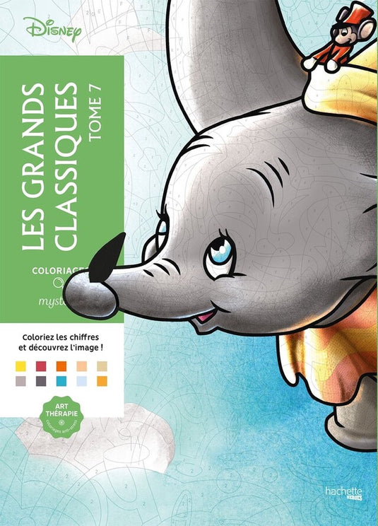 Hachette heroes disney coloriages mystères les grands classiques tome 7 - kleurboek voor volwassenen