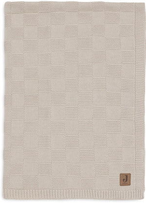 Jollein baby deken wieg - 75x100cm - box knit - warm sand