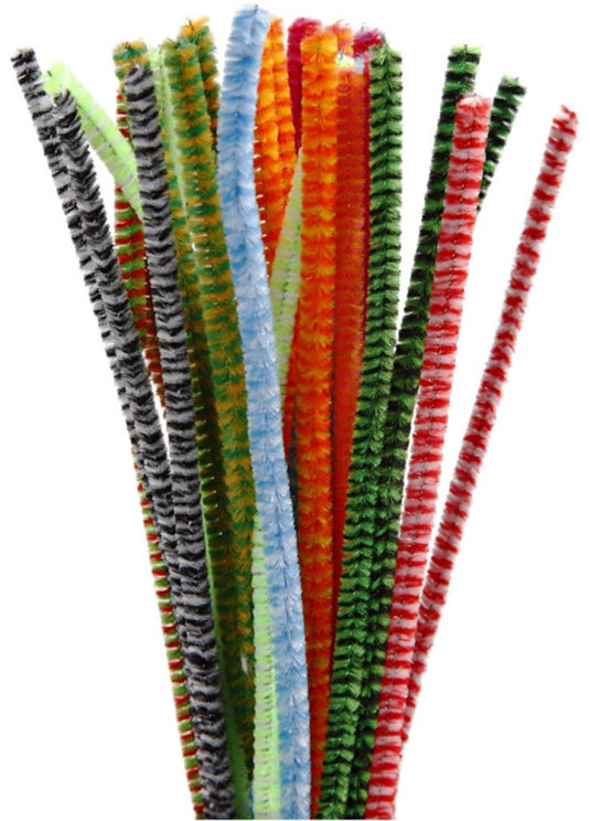 Creativ company https: www.cchobby.nl chenille-gestreept-l-30-cm-dikte-6-mm-diverse-kleuren-30-div-1-doos