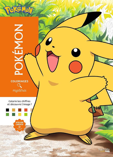 Hachette heroes coloriages mystères - pokémon - hachette - kleuren op nummer kleurboek voor volwassenen