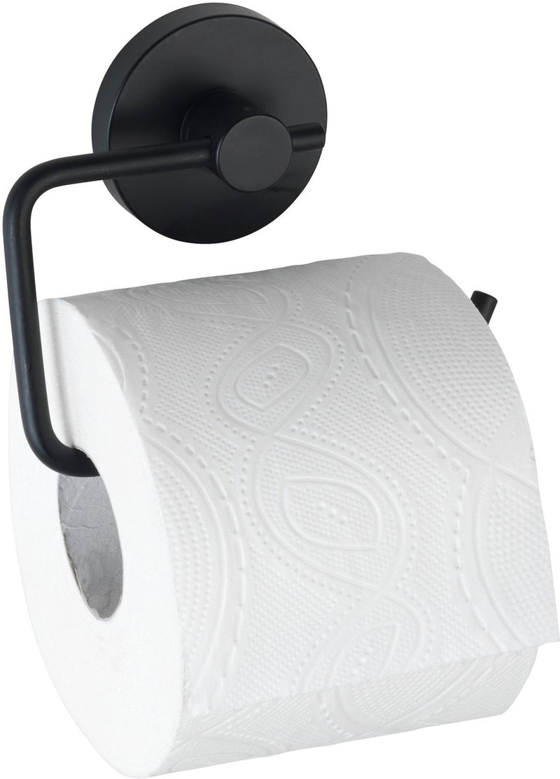 Afbeelding laden in galerijviewer, Wenko vacuum-loc toiletrolhouder milazzo mat zwart - wc rolhouder - bevestigen zonder boren

