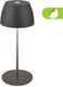 Briloner serina mini - oplaadbare tafellamp - snoerloze lamp - met touch dimbaar - met batterij - ø8 x 20 cm - antraciet
