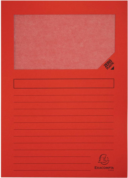 Exacompta venstermap forever l-model 120gr rood 100 stuks