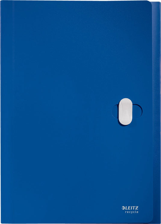Leitz recycle projectmap a4 - met 5 vakken - 80% gerecycled post-consumer plastic - blauw