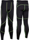 Avento compressiebroek comfort - mannen - zwart fluorgeel - maat l