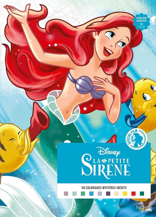 Hachette heroes 50 coloriages mystères inédits - disney la petite sirene - kleuren op nummer - hachette - kleurboek voor volwassenen en kinderen