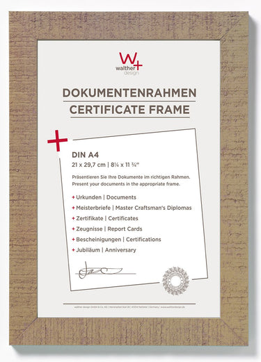Walther home - houten lijst - fotoformaat 21x29,7 cm (din a4) - beige bruin
