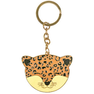 No brand sleutelhanger wildlife leopard | 6 stuks