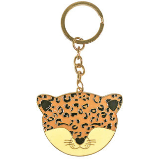 No brand sleutelhanger wildlife leopard | 6 stuks