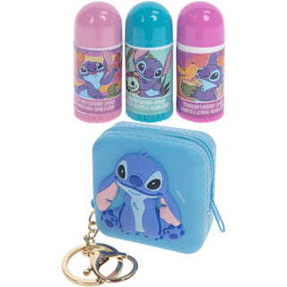 Afbeelding laden in galerijviewer, Stitch lipbalsem 3 stuks tasje en sleutelhanger | 6 stuks
