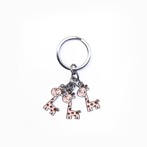 No brand sleutelhanger wildlife giraffe | 6 stuks