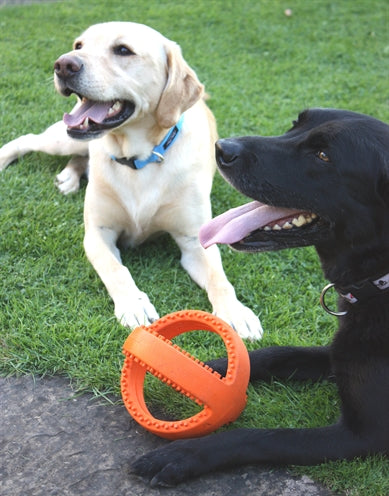 Load image into Gallery viewer, Happy pet grubber interactieve voetbal oranje
