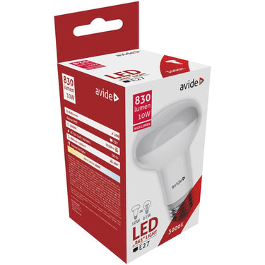 Avide led r63 10w, e27 fitting 3000 kelvin warmwit 830 lumen